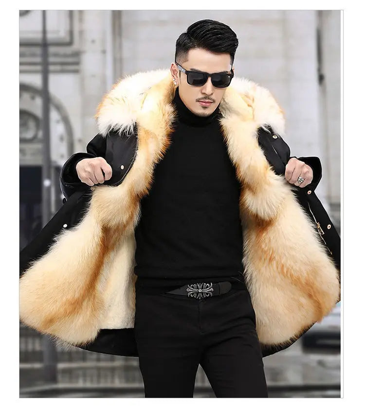 Fur Lined Winter Coat Imitation Mink