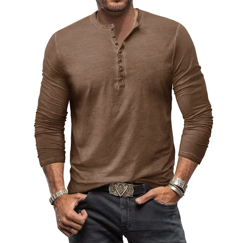 Vintage Mens Henley Shirt