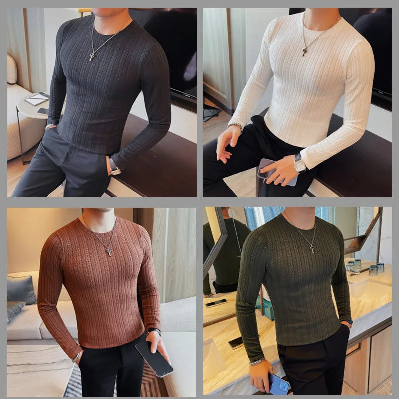 O-Neck Casual Slim Fit Pullover