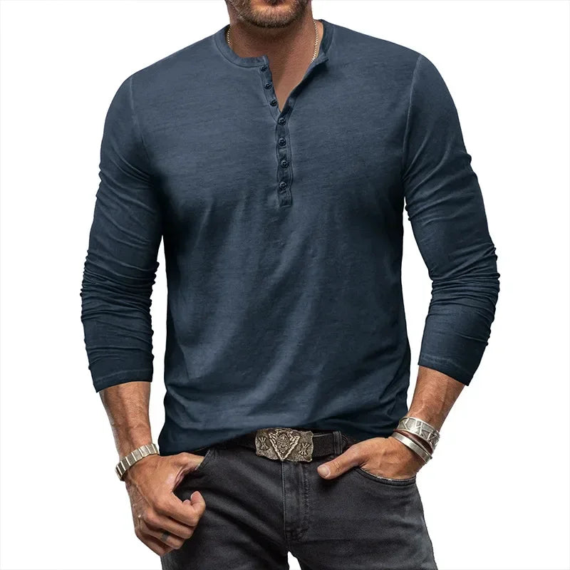 Vintage Mens Henley Shirt