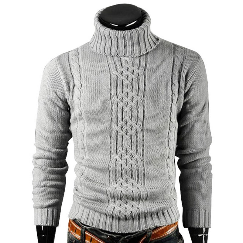Men's Turtleneck Sweater Retro Knitted