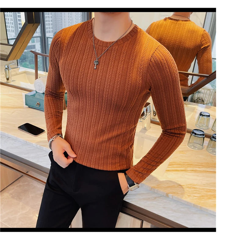 O-Neck Casual Slim Fit Pullover