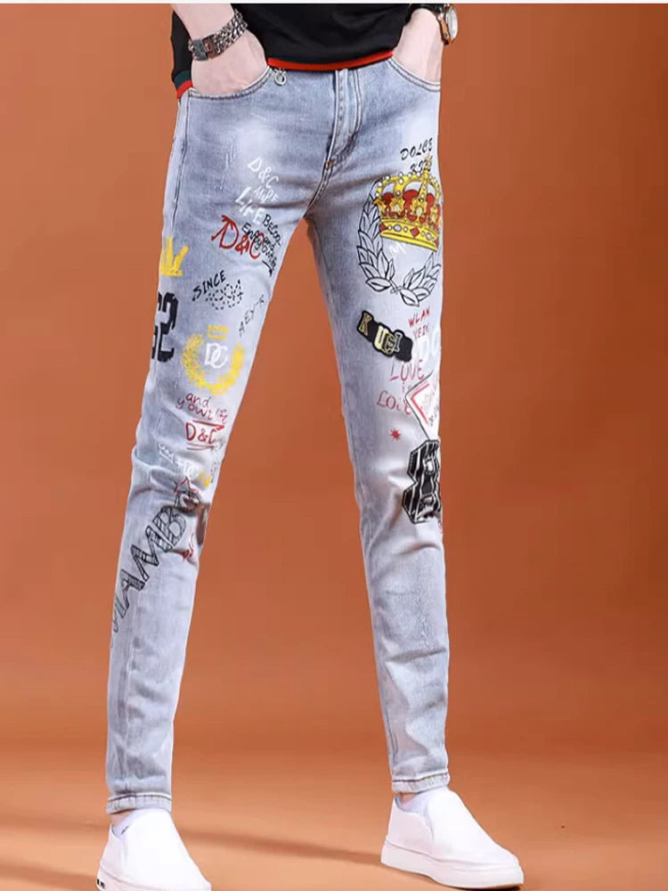 Stylish Black Stretch Denim Jeans for Men=