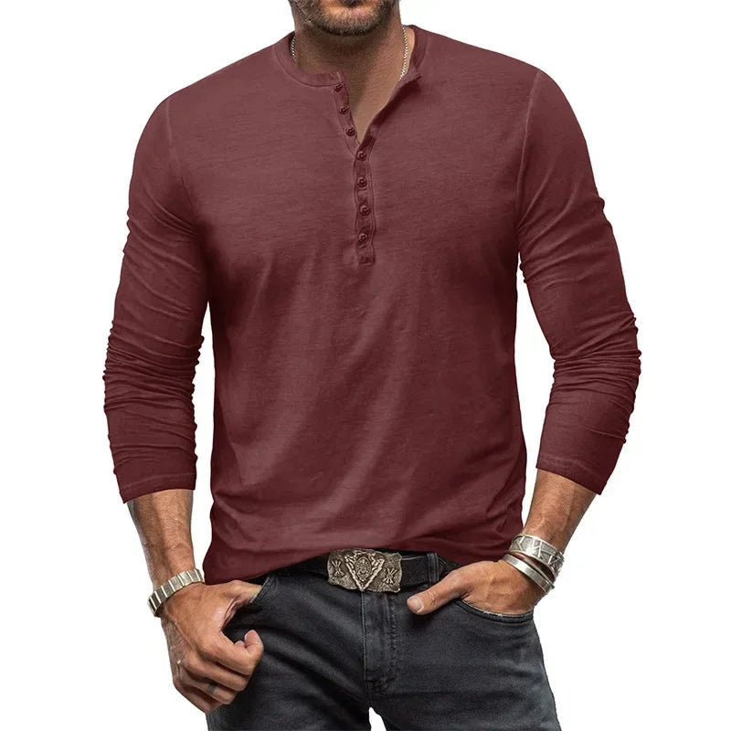 Vintage Mens Henley Shirt