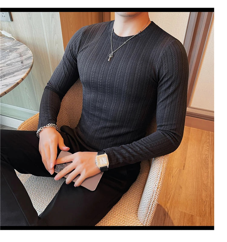 O-Neck Casual Slim Fit Pullover