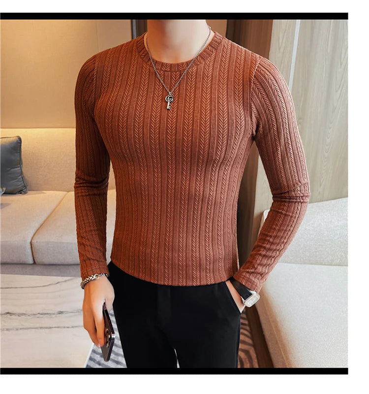 O-Neck Casual Slim Fit Pullover