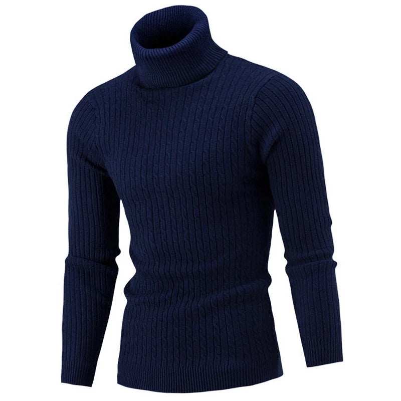 Men's Turtleneck Sweater Retro Knitted