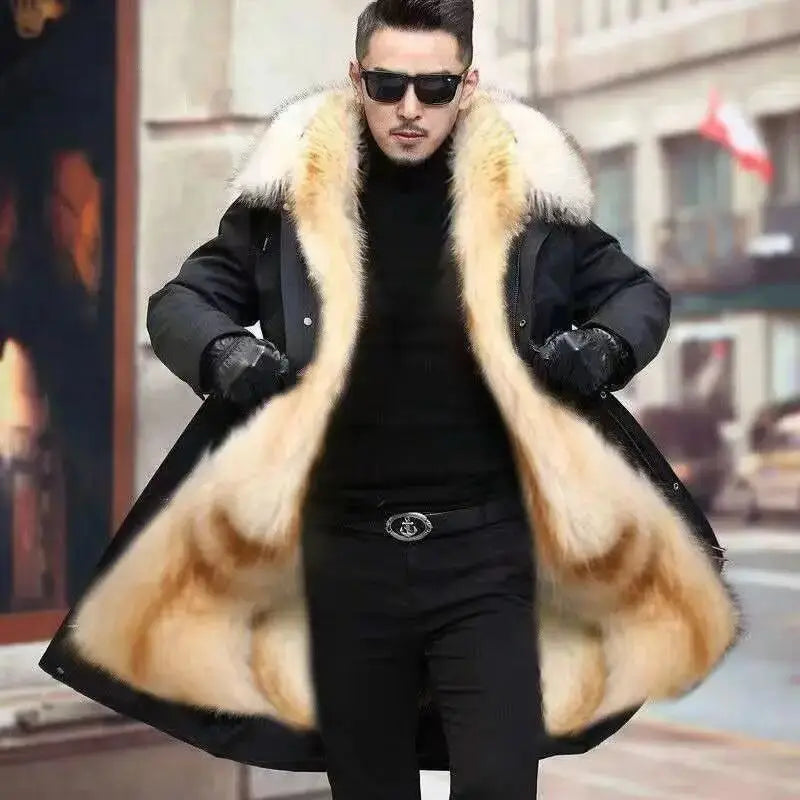 Fur Lined Winter Coat Imitation Mink