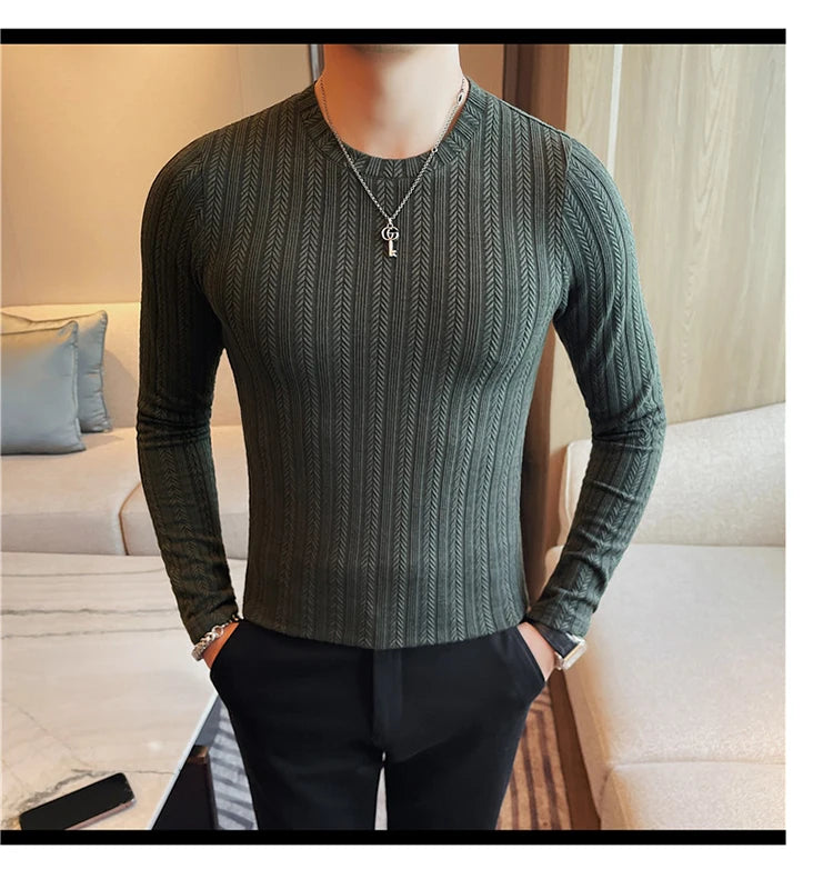 O-Neck Casual Slim Fit Pullover