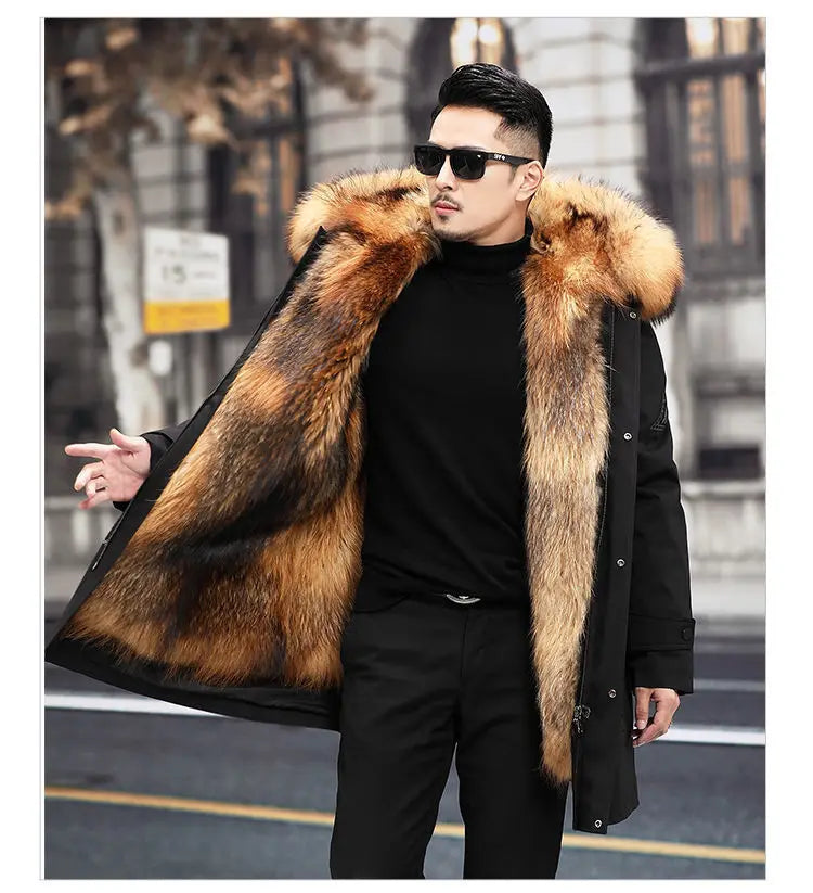 Fur Lined Winter Coat Imitation Mink