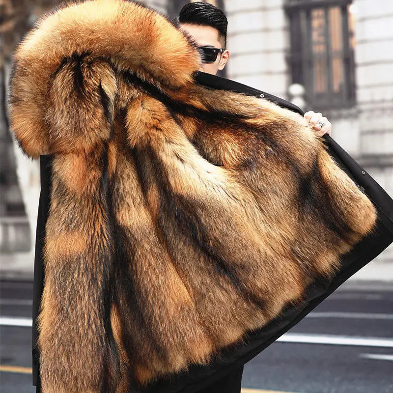 Fur Lined Winter Coat Imitation Mink