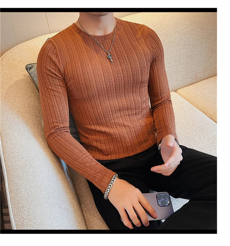 O-Neck Casual Slim Fit Pullover