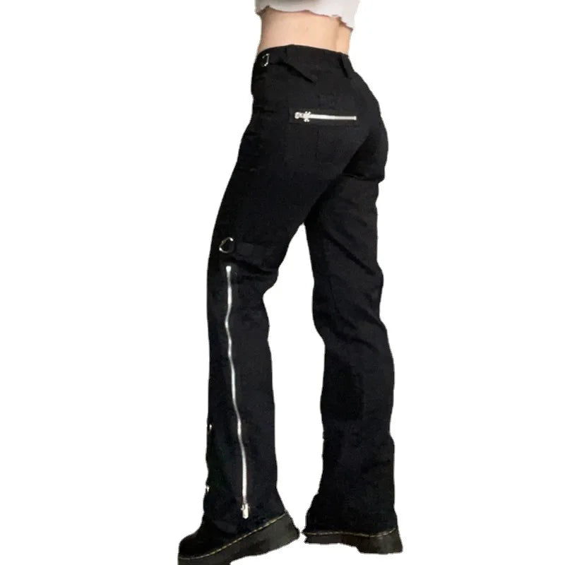 Dark Punk Low Waist Emo Jeans