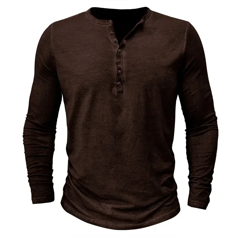 Vintage Mens Henley Shirt
