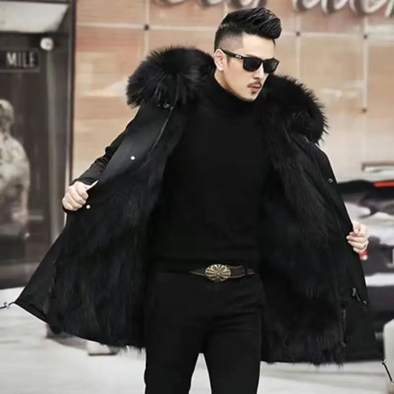 Fur Lined Winter Coat Imitation Mink