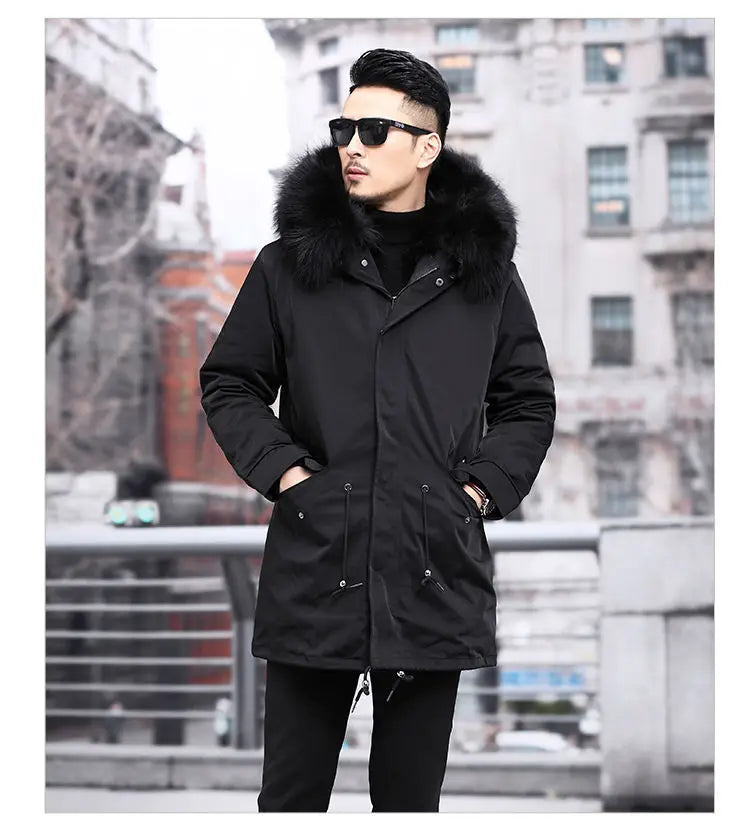 Fur Lined Winter Coat Imitation Mink
