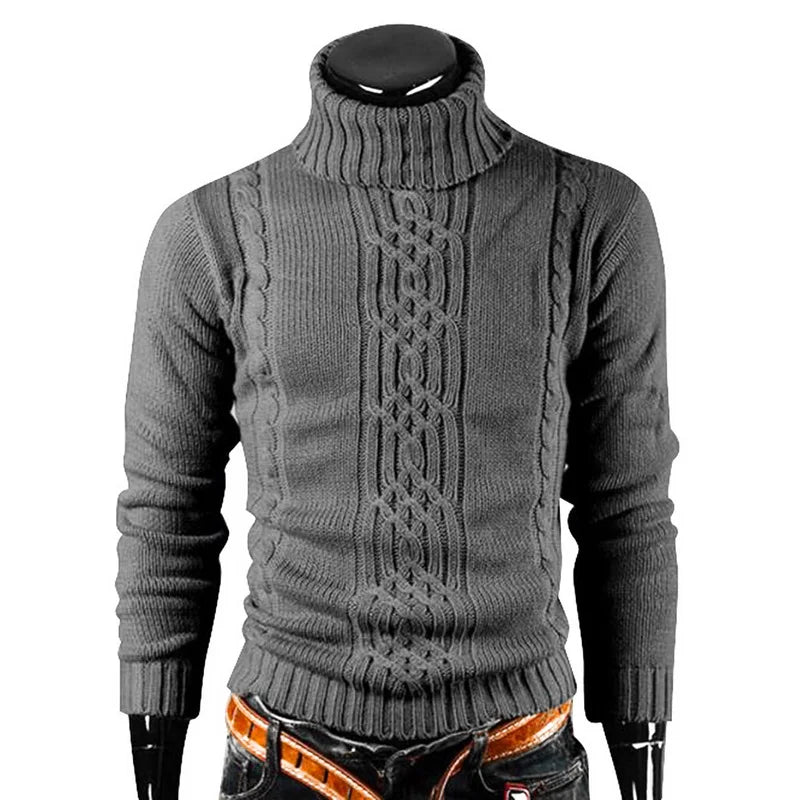 Men's Turtleneck Sweater Retro Knitted