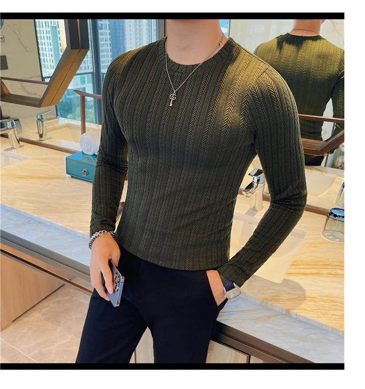 O-Neck Casual Slim Fit Pullover