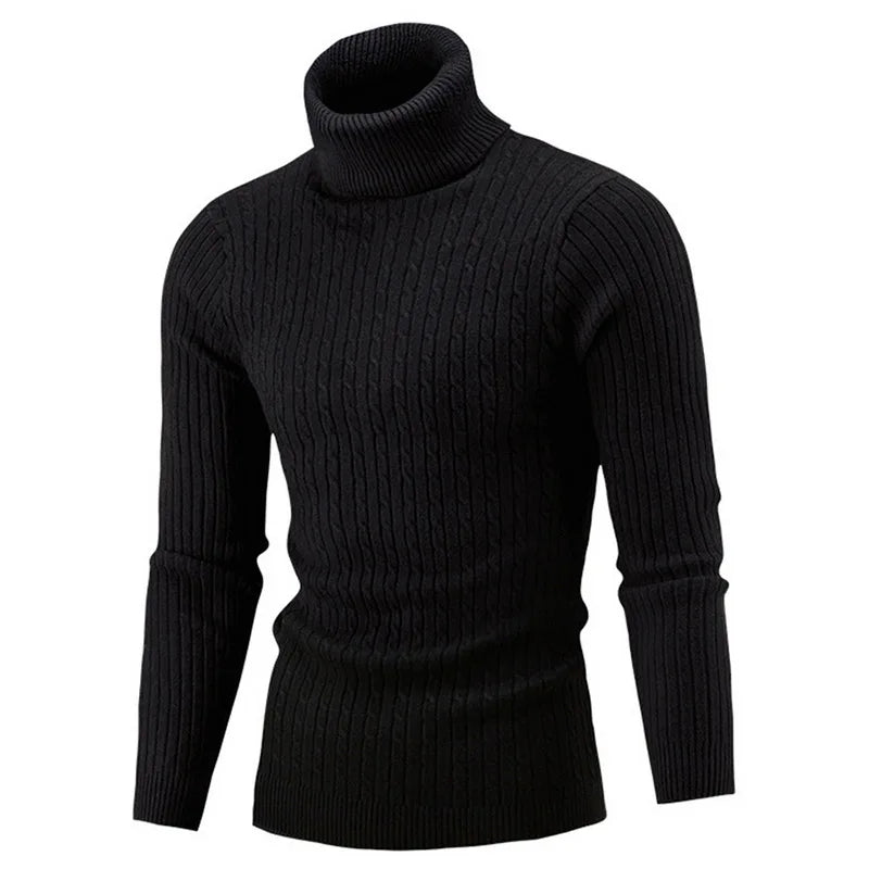 Men's Turtleneck Sweater Retro Knitted