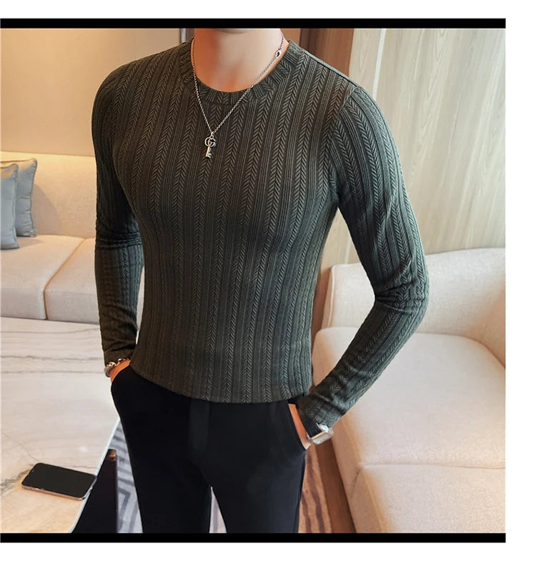 O-Neck Casual Slim Fit Pullover