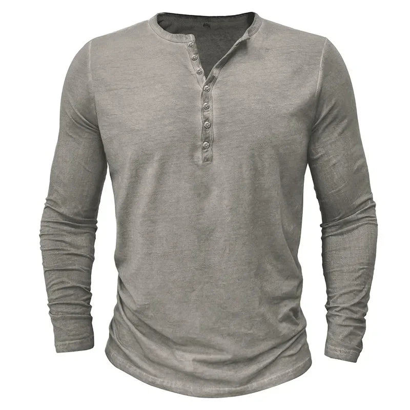 Vintage Mens Henley Shirt