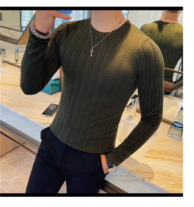 O-Neck Casual Slim Fit Pullover