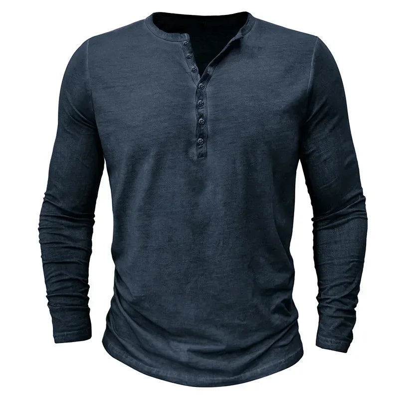 Vintage Mens Henley Shirt
