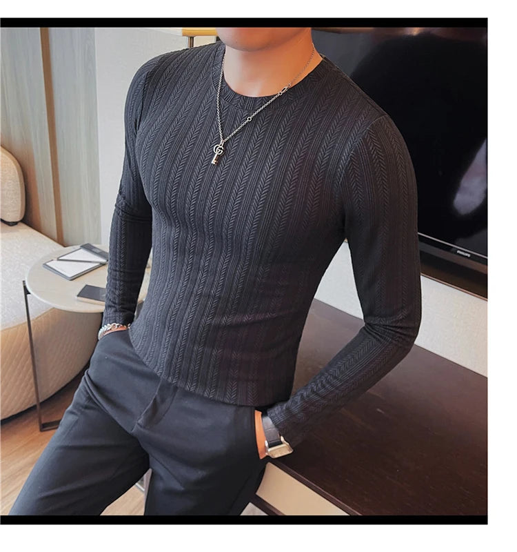 O-Neck Casual Slim Fit Pullover