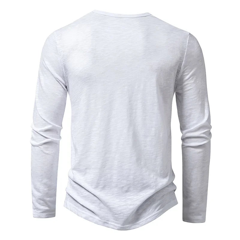 Henley Neck T-Shirt Casual