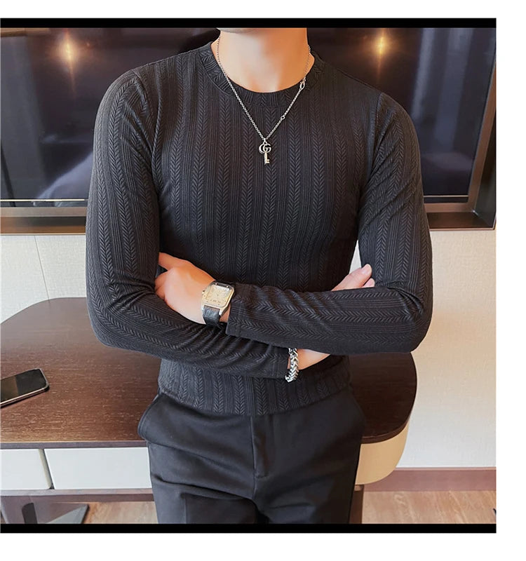 O-Neck Casual Slim Fit Pullover