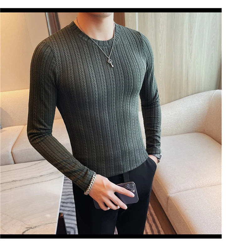 O-Neck Casual Slim Fit Pullover