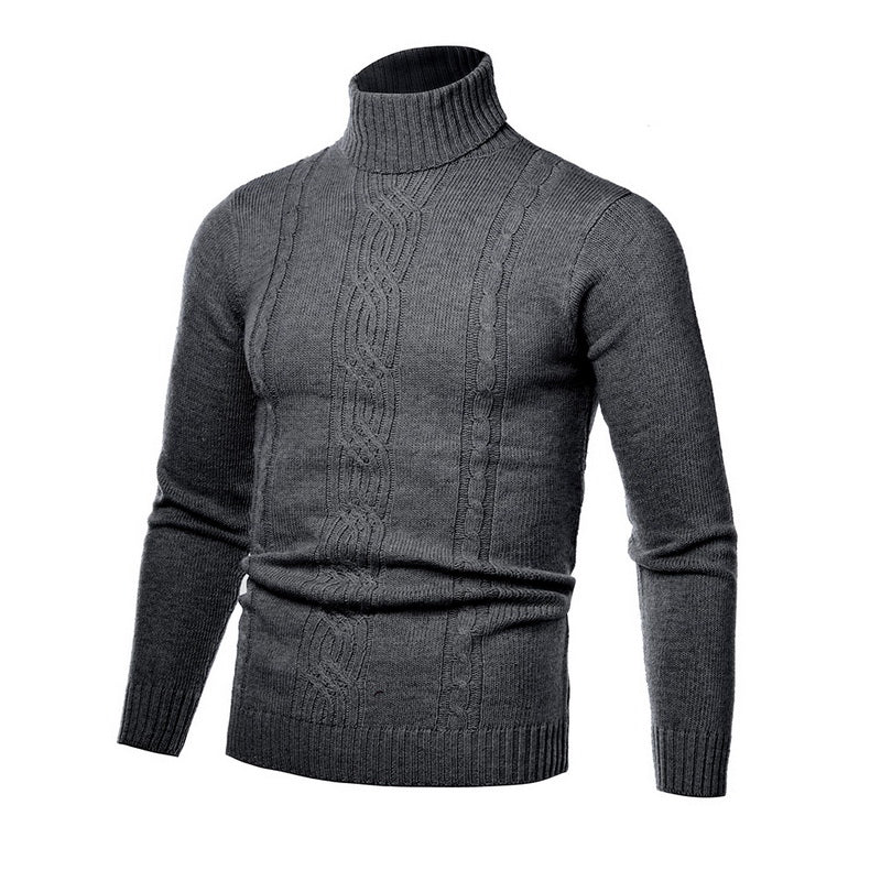 Men's Turtleneck Sweater Retro Knitted