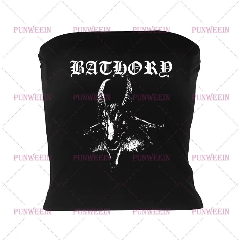 Dark Gothic Goat Grunge Vintage Top