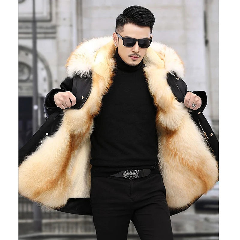Fur Lined Winter Coat Imitation Mink