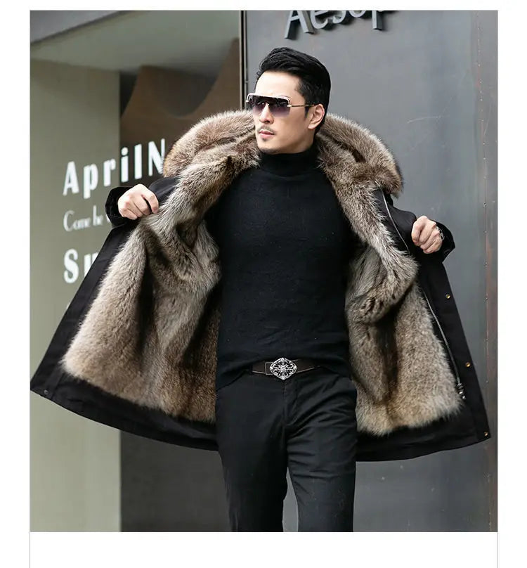 Fur Lined Winter Coat Imitation Mink