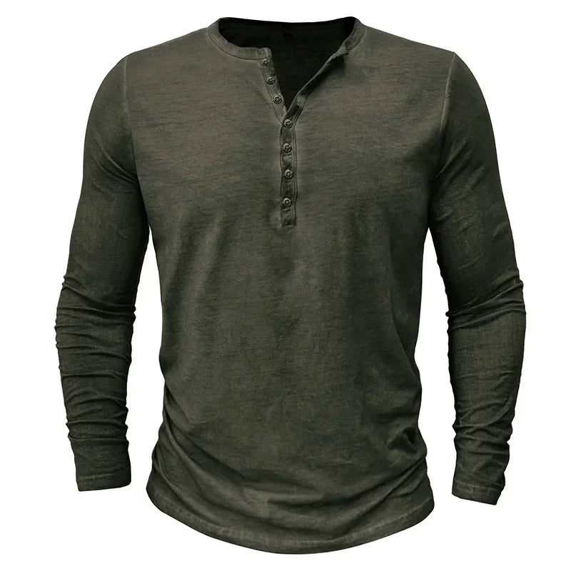 Vintage Mens Henley Shirt