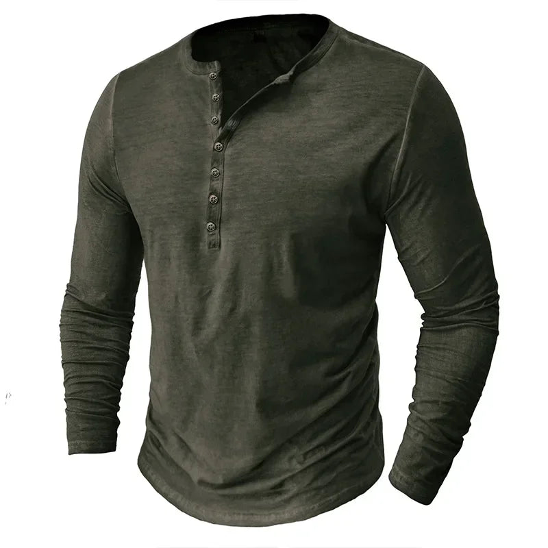 Vintage Mens Henley Shirt