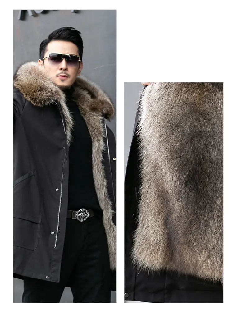 Fur Lined Winter Coat Imitation Mink