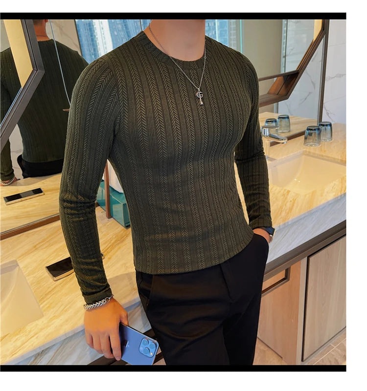 O-Neck Casual Slim Fit Pullover
