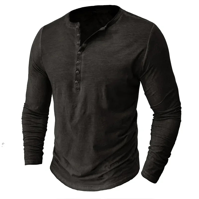 Vintage Mens Henley Shirt