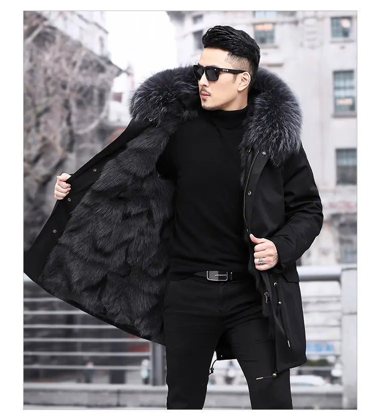 Fur Lined Winter Coat Imitation Mink