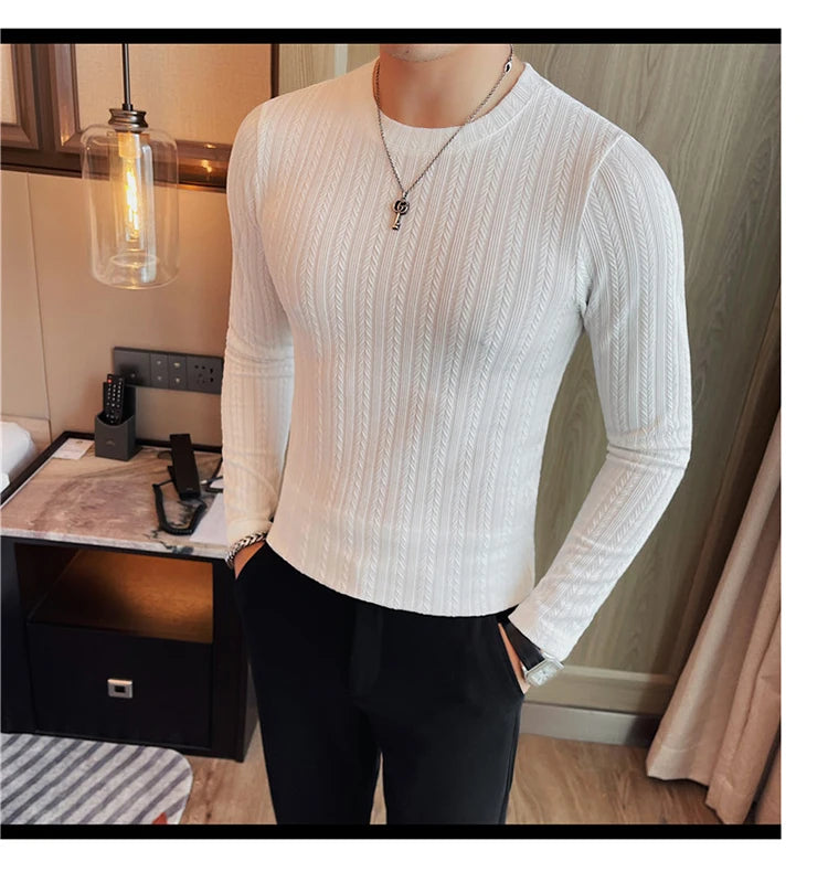 O-Neck Casual Slim Fit Pullover