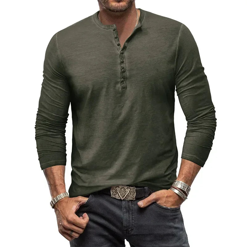 Vintage Mens Henley Shirt