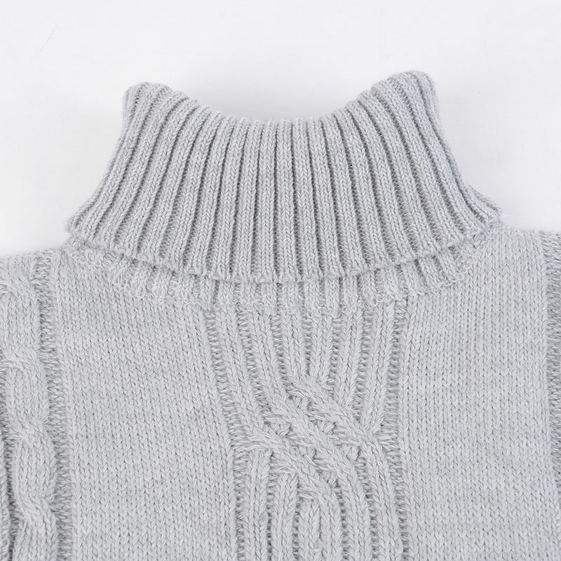 Men's Turtleneck Sweater Retro Knitted