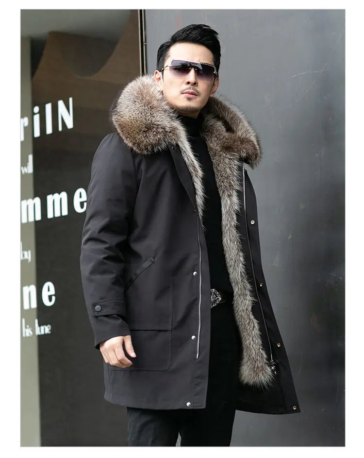Fur Lined Winter Coat Imitation Mink
