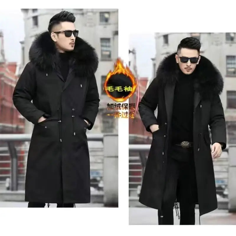 Fur Lined Winter Coat Imitation Mink