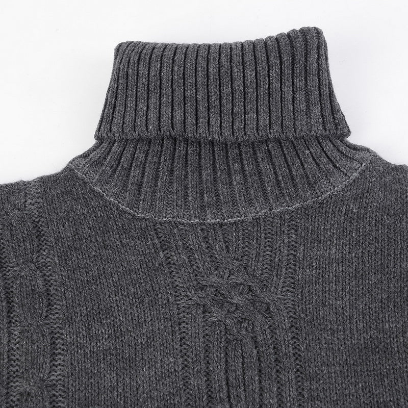 Men's Turtleneck Sweater Retro Knitted
