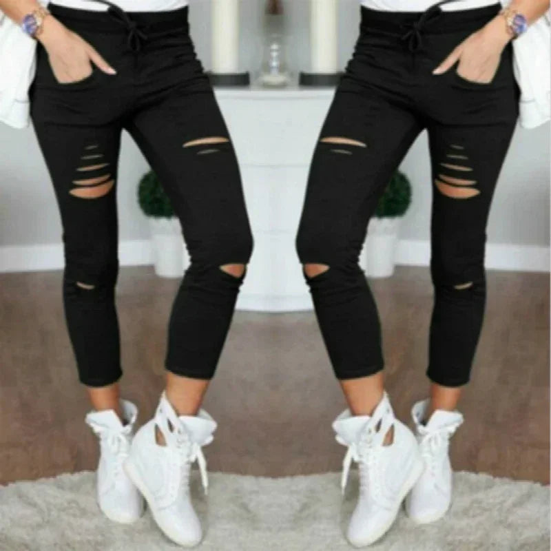 Women's Ripped Jean Leggings