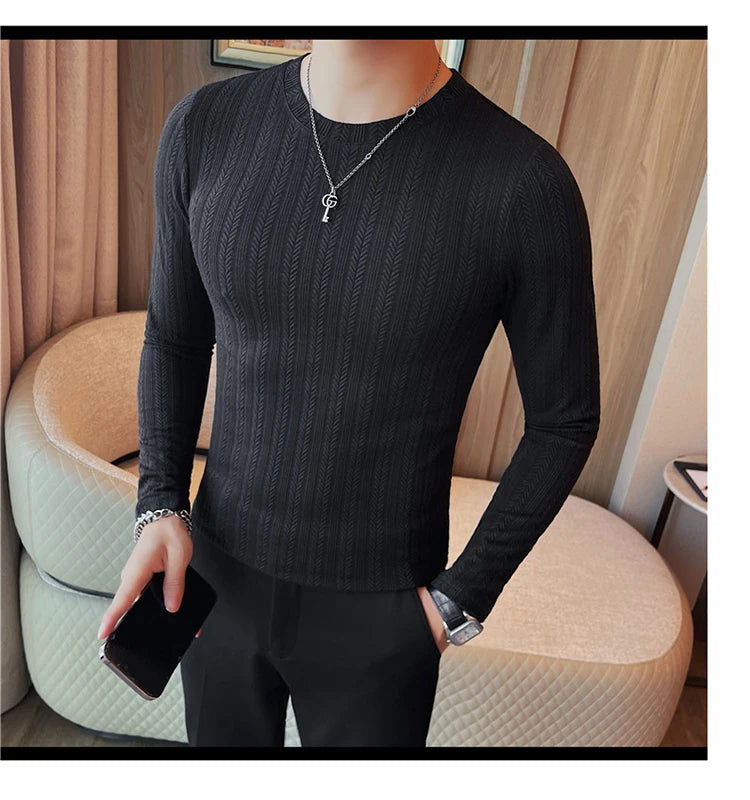 O-Neck Casual Slim Fit Pullover