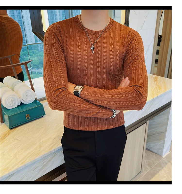 O-Neck Casual Slim Fit Pullover